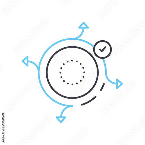 agile manifesto line icon, outline symbol, vector illustration, concept sign