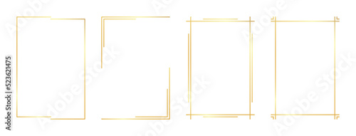 rectangle gold frame