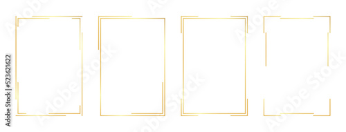 rectangle gold frame