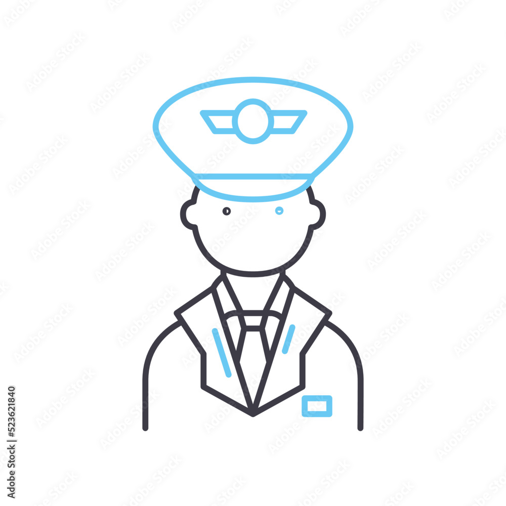 air force line icon, outline symbol, vector illustration, concept sign air force line icon, outline symbol, vector illustration, concept sign