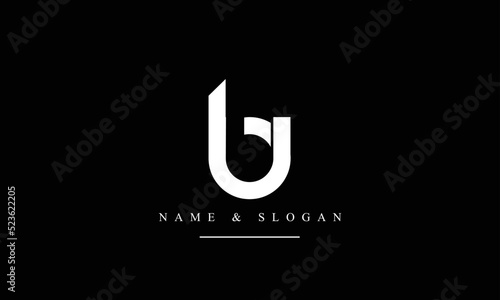 UB, BU, U, B abstract letters logo monogram