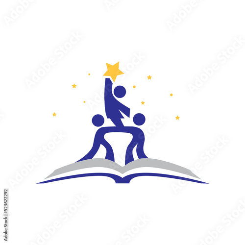 Book, Kids and Stars, logo icon