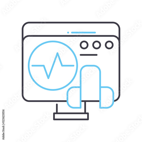 audiogram line icon, outline symbol, vector illustration, concept sign