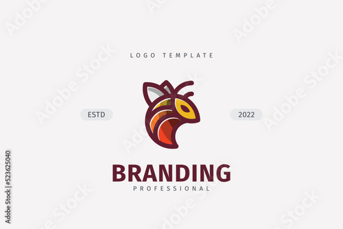 Hornet Bee Sting Animals Vector Logo Concept Design