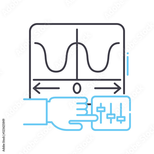 absolute phase line icon, outline symbol, vector illustration, concept sign photo