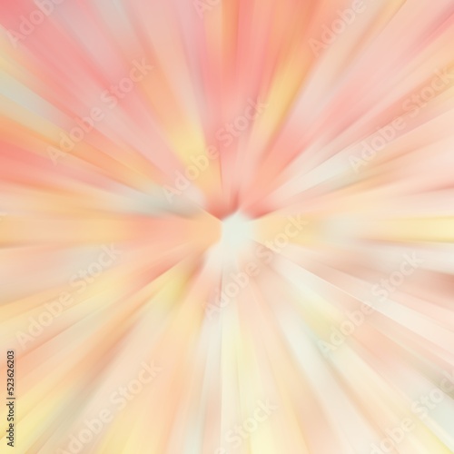 Abstract colorful gradient blur effect sunburst or sunlight bright ray background. 