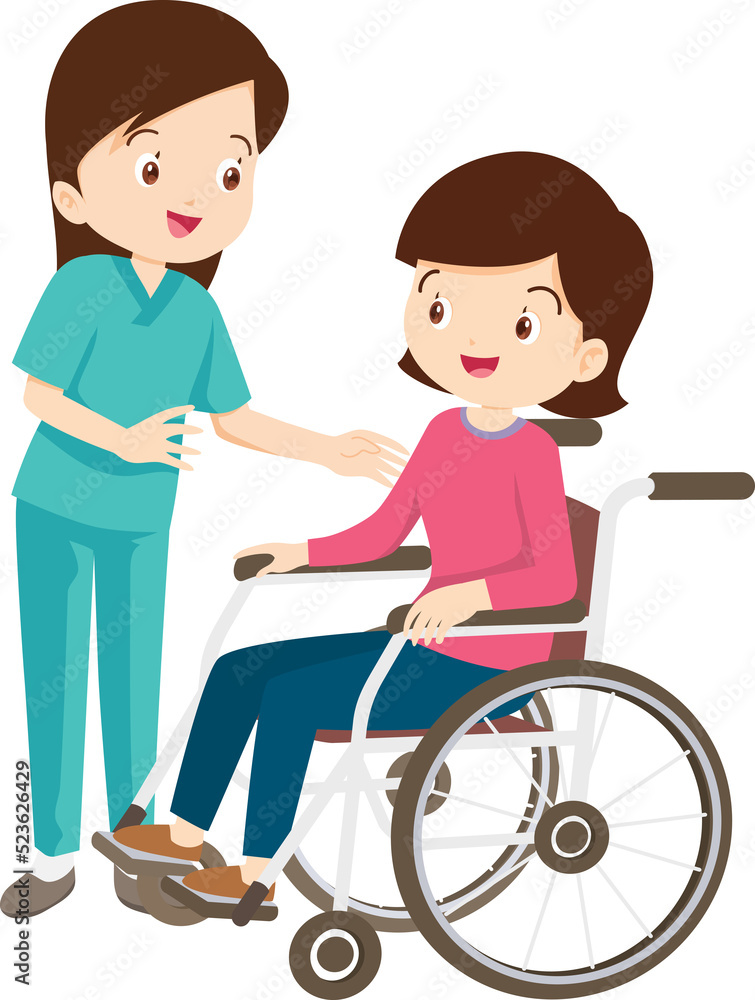 Wheelchair people for elderly and handicapped patients