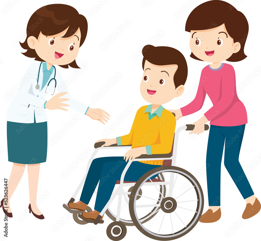 Wheelchair people for elderly and handicapped patients Wheelchair people for elderly and handicapped patients