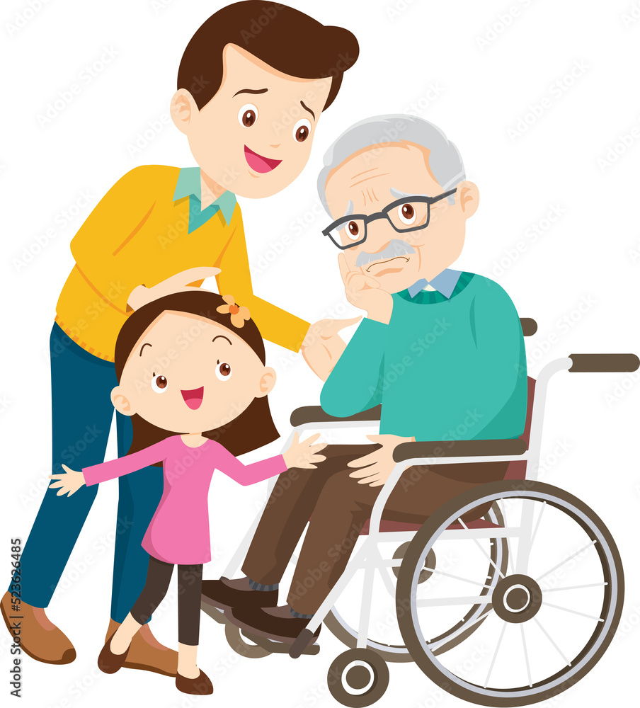 Wheelchair people for elderly and handicapped patients Wheelchair people for elderly and handicapped patients