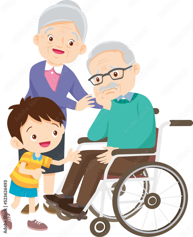 Wheelchair people for elderly and handicapped patients