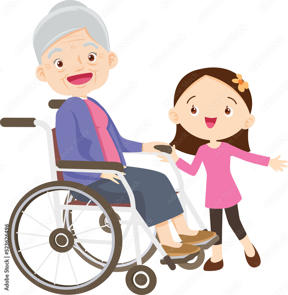 Wheelchair people for elderly and handicapped patients Wheelchair people for elderly and handicapped patients