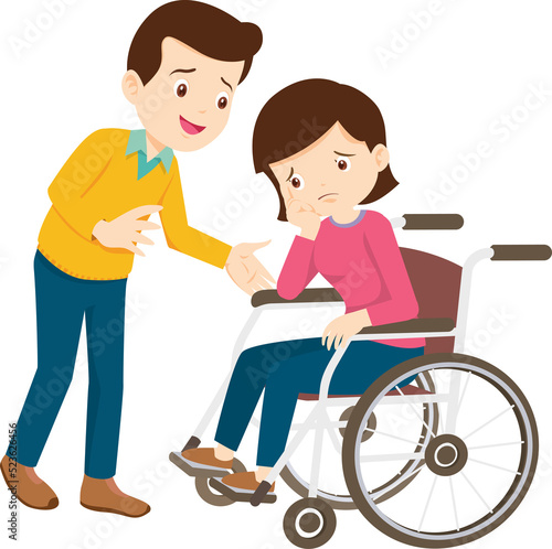 Wheelchair people for elderly and handicapped patients