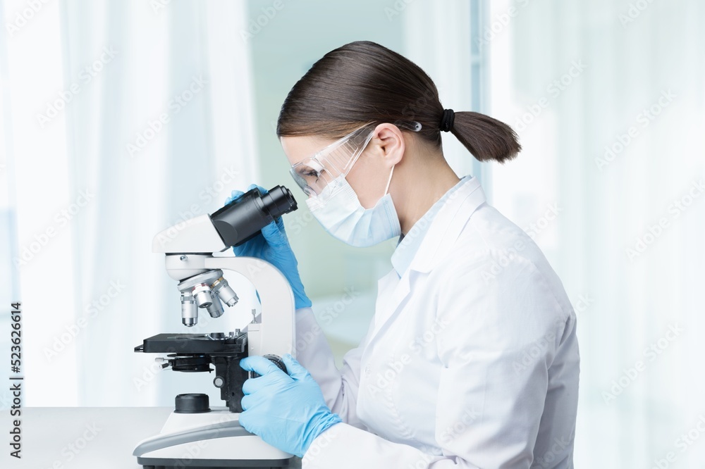 Professional Doctors Doing Monkeypox Research in a Modern Laboratory. Lab Experiments in Clinic Hospital. Science and Medicine Concept. Professional Doctors Doing Monkeypox Research in a Modern Laboratory. Lab Experiments in Clinic Hospital. Science and Medicine Concept.