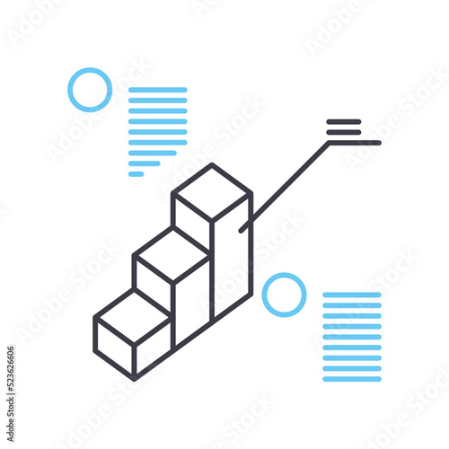benchmarking line icon, outline symbol, vector illustration, concept sign