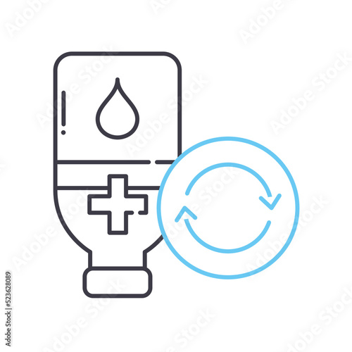 automatic refills line icon, outline symbol, vector illustration, concept sign