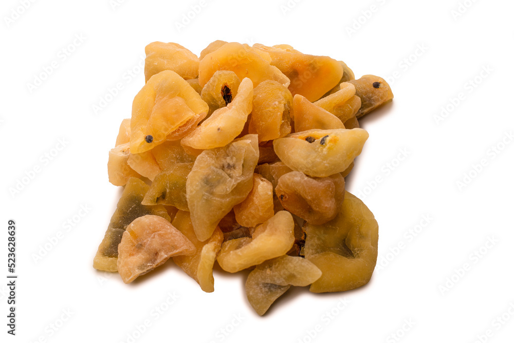Dried passion fruit isolated on a white background. Dried passion fruit isolated on a white background.