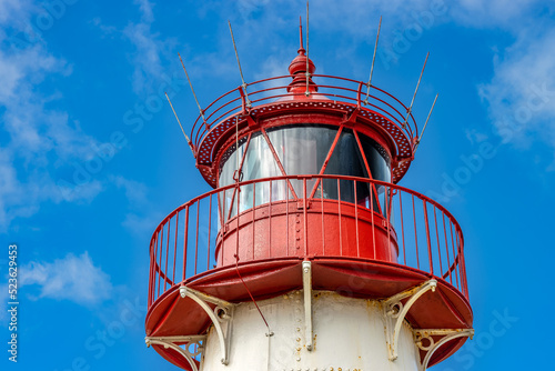 Red lighthouse on Sylt beach.