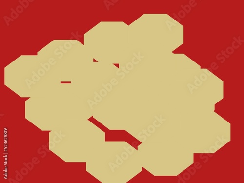 illustration of octagonal abstract images that make up the image