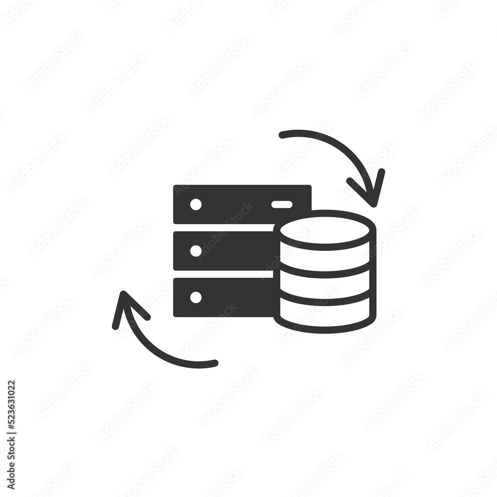 data back up icons symbol vector elements for infographic web Stock