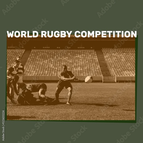 Composition of world rugby competition text over diverse rugby players