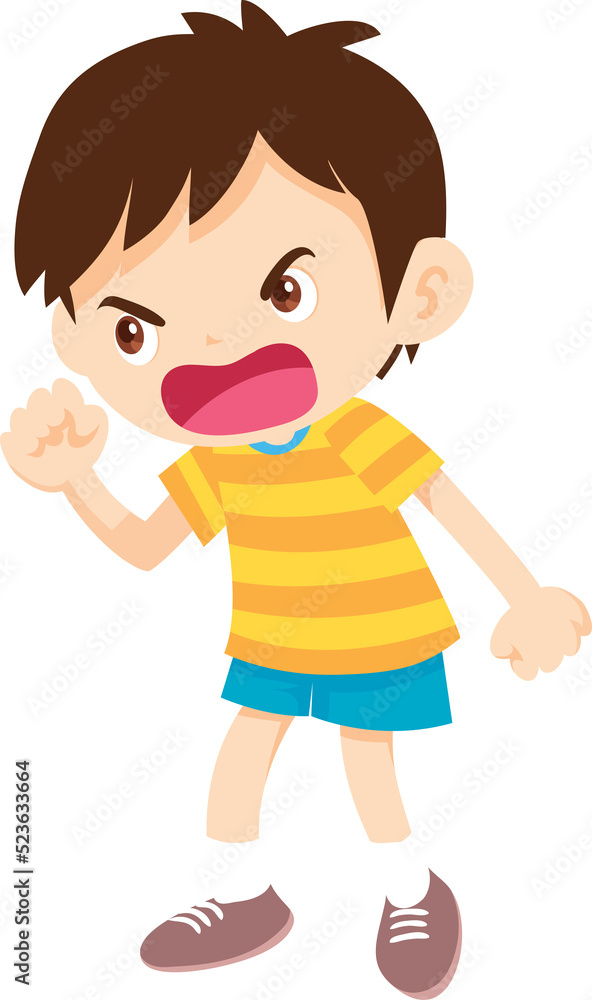 expressing anger and emotion angry cartoon character