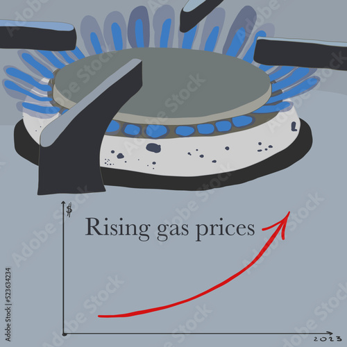 Rising prices for natural gas, Combustion of gas in a gas burner