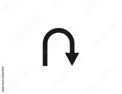 Arrow, direction, U Turn icon. Vector illustration.