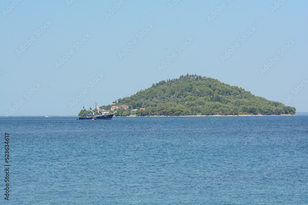 isolotto lungo le coste della croazia vicino a biograd