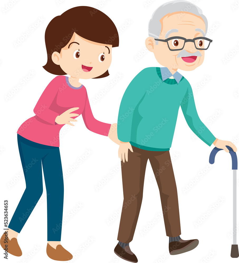 Grandparents,elderly people,grandfather and grandmother, characters in various activities