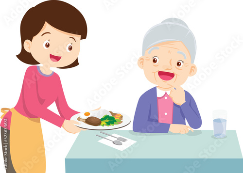 Grandparents,elderly people,grandfather and grandmother, characters in various activities