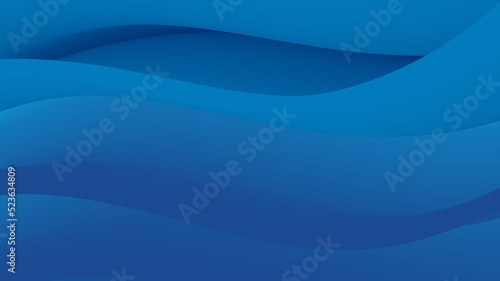 Abstract blue gradient background curves in blue tones. Blue gradient shape vector.