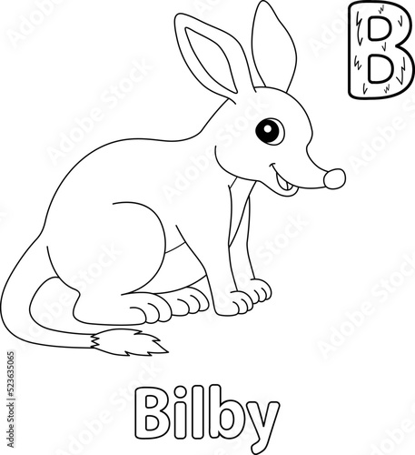 Bilby Alphabet ABC Coloring Page B