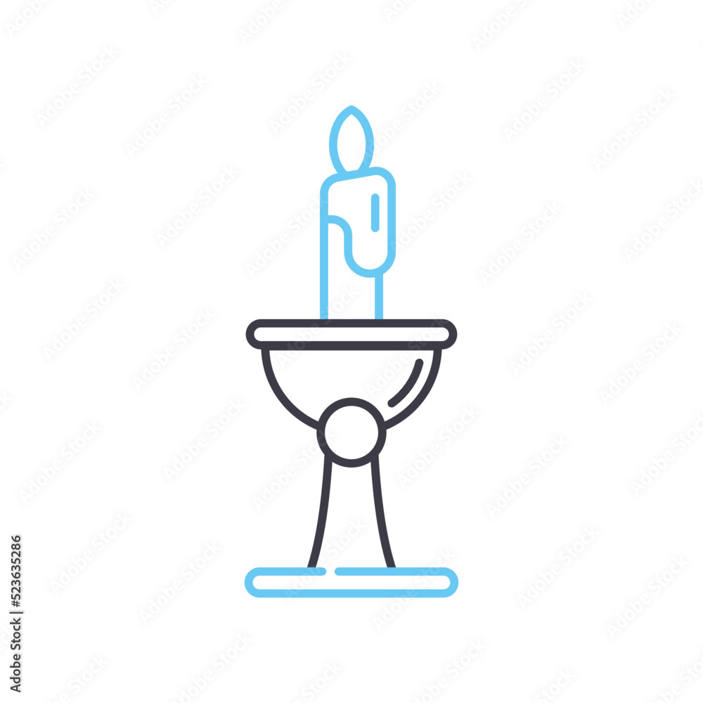 candlestick line icon, outline symbol, vector illustration, concept sign candlestick line icon, outline symbol, vector illustration, concept sign