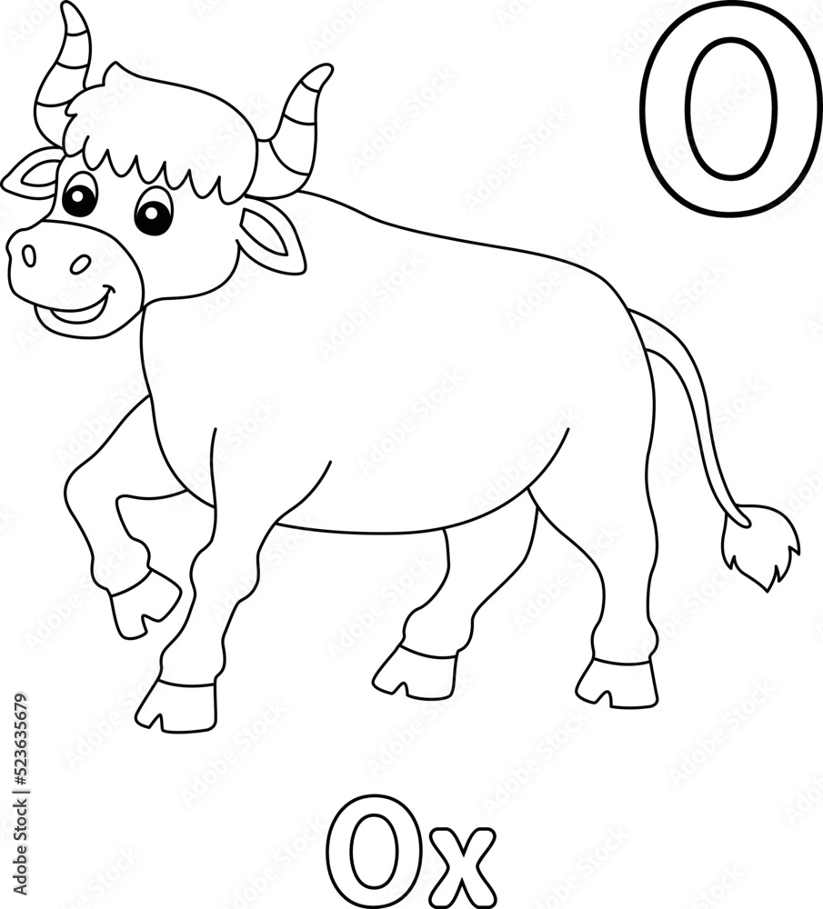 Ox Alphabet ABC Coloring Page O Ox Alphabet ABC Coloring Page O