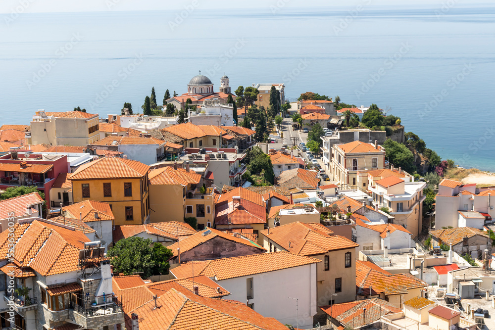 Panoramic view of city of Kavala, Greece