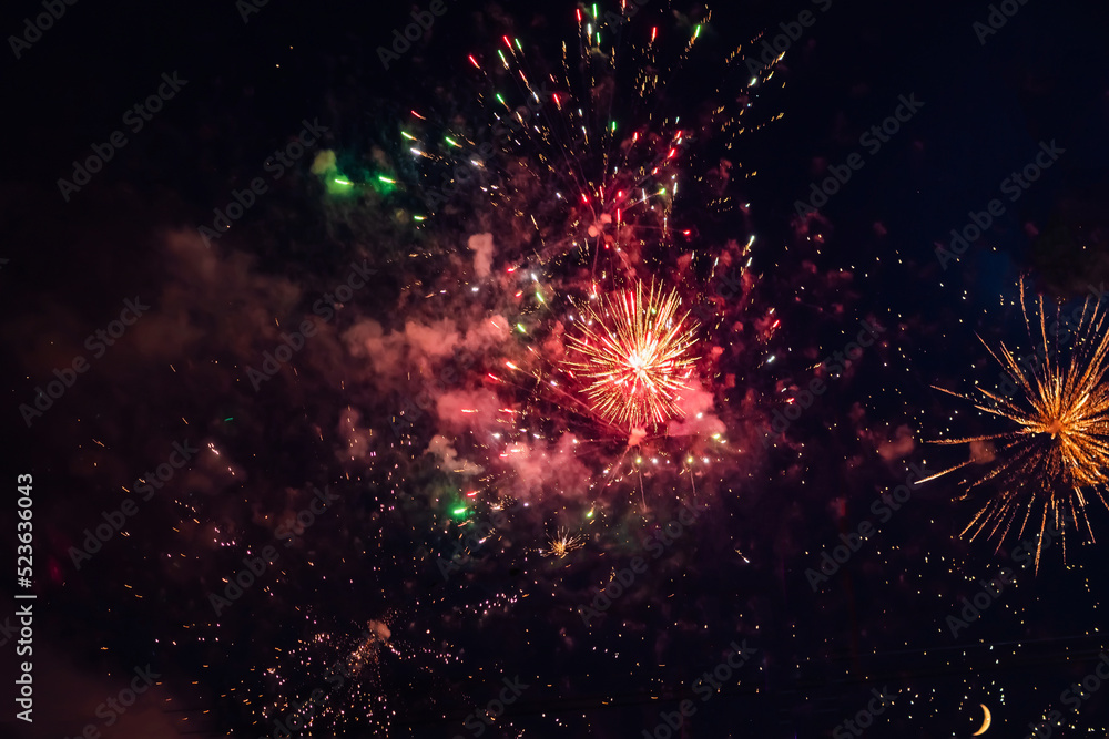 custom made wallpaper toronto digitalBeautiful multi-colored fireworks against the background of the night sky.