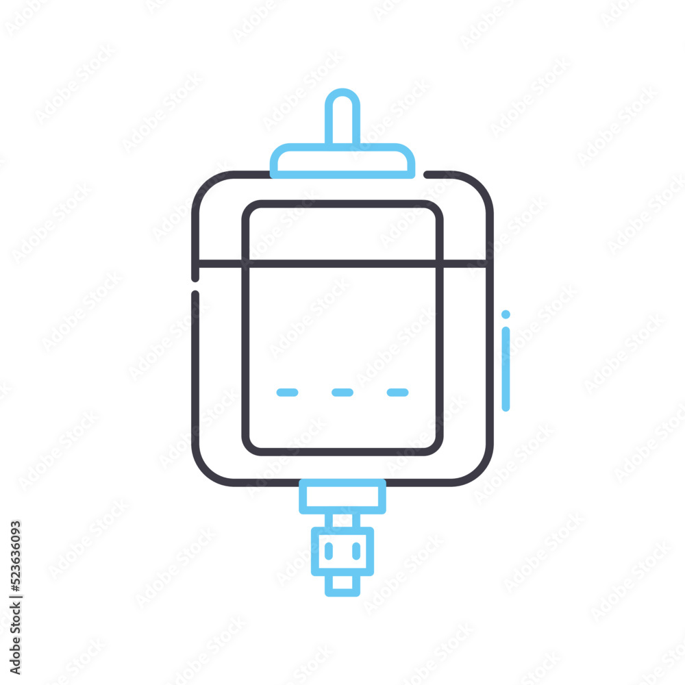 dc motor line icon, outline symbol, vector illustration, concept sign dc motor line icon, outline symbol, vector illustration, concept sign