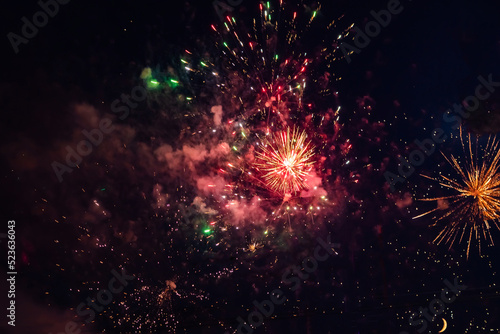 Wallpaper Mural Beautiful multi-colored fireworks against the background of the night sky. Torontodigital.ca