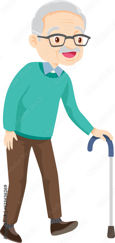 Grandparents,elderly people,grandfather and grandmother, characters in various activities