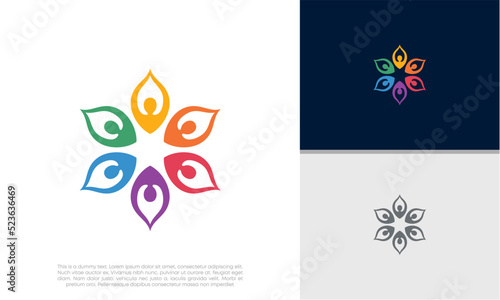 Global Community Logo Icon Elements Template. Community human Logo template vector. Community health care. Abstract Community logo 
