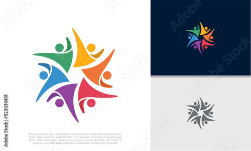 Global Community Logo Icon Elements Template. Community human Logo template vector. Community health care. Abstract Community logo 