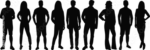Wallpaper Mural silhouette of man and woman isolated, vector Torontodigital.ca