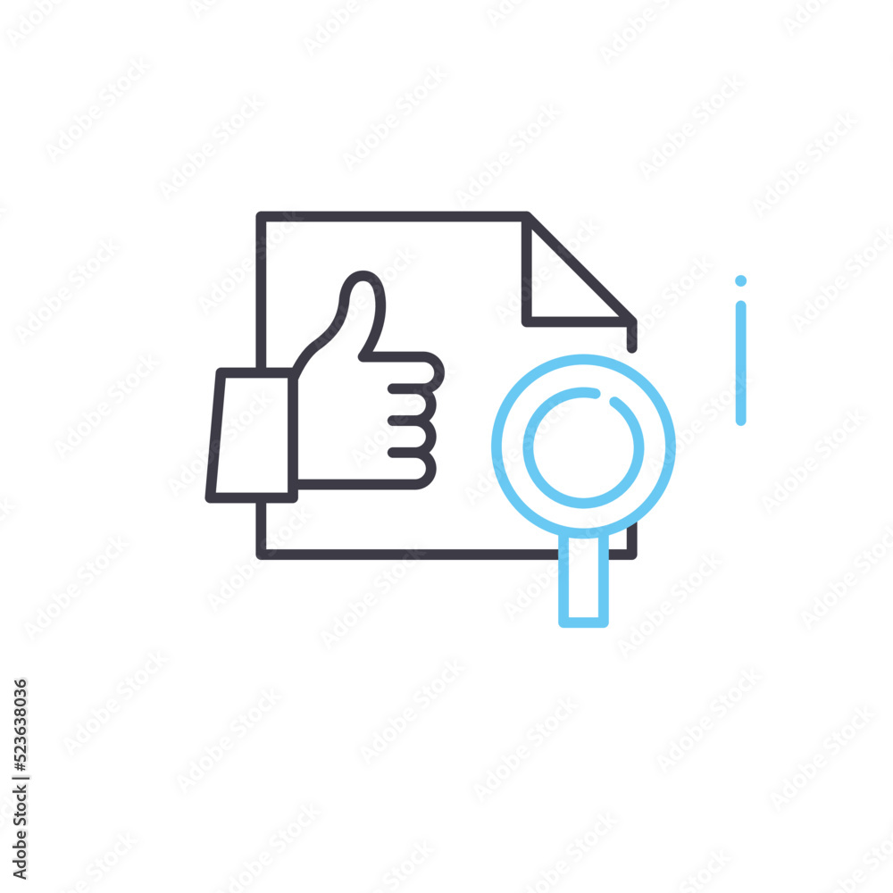 content analysis line icon, outline symbol, vector illustration, concept sign content analysis line icon, outline symbol, vector illustration, concept sign