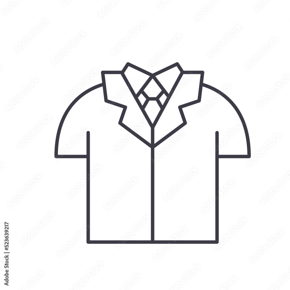 business shirt line icon, outline symbol, vector illustration, concept sign business shirt line icon, outline symbol, vector illustration, concept sign