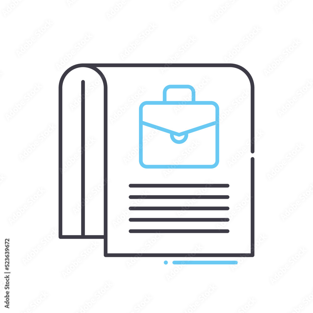 business news line icon, outline symbol, vector illustration, concept sign business news line icon, outline symbol, vector illustration, concept sign