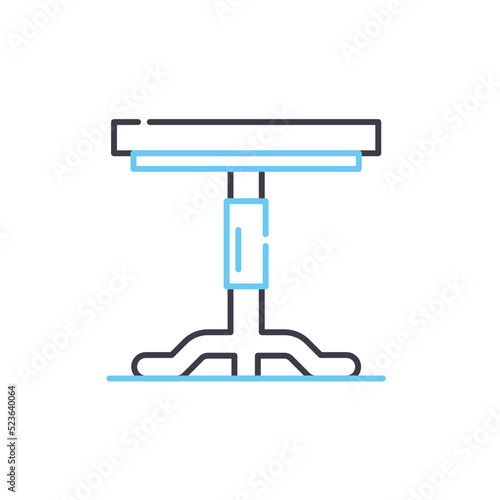 field table line icon, outline symbol, vector illustration, concept sign