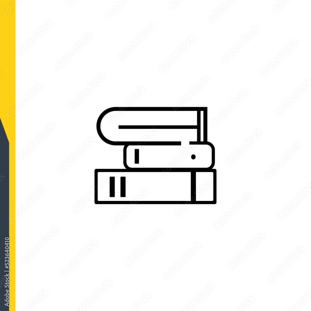 school books vector line icons. Back to school school books vector line icons. Back to school