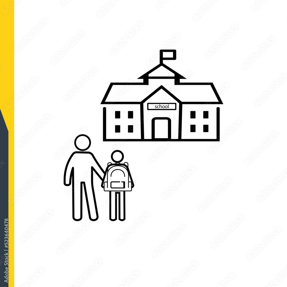 Sees off school, school or university building, web design, vector line icons. back to school Sees off school, school or university building, web design, vector line icons. back to school