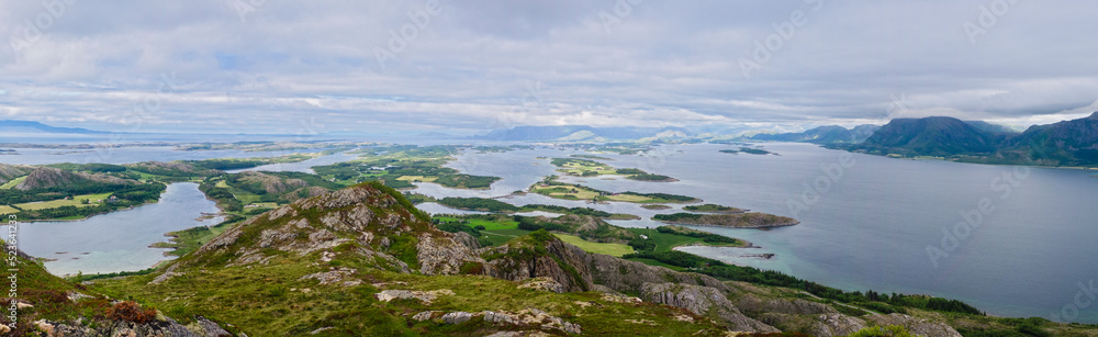 Panorama from Torghatten in Helgeland, Norway Panorama from Torghatten in Helgeland, Norway