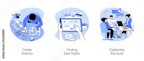 Travel planner isolated cartoon vector illustrations se